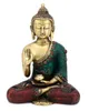 Vitarka Buddha Staty Brass Handcarved Tibetansk Antik Abhaya Buddhism Decor Art
