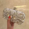 Luxuriöse rote Kristalle Braut Handtaschen Abend Clutch Taschen Hochzeit Handtasche Designer Gold formelle Party Perlen Geldbörse Braut Accessoires