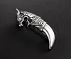 Personality Retro Silver Wolf Tooth Spike Women And Men Suit Pin Brooches Cute Wolf Totem Head Unisex Brooches Wholesale 12 Pcs