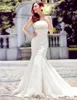 2016 nuova vendita calda moda tromba/sirena affascinante sweep/spazzola treno senza spalline di cristallo pizzo tulle abiti da sposa 226