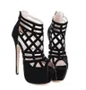 2015 2016 super haute spartiates talons de style roman de femmes sur la plate-forme creuse chaussures de taille 35 à 40