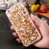 Gold Bling Paillette Sequin Skin Clear Soft TPU Case para iPhone 6 4.7 6S Ultra Slim Rubber Back Cover para iPhone 6 Plus / 6S Plus