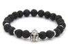 New Fashion Spartan Warrior Helmet Bracelet with Round Lava Energy stone beads men bracelet,Best Gift