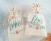 ¡ENVÍO GRATIS! ¡50 piezas/lote! Bolsa de muselina "Just Hitched", bolsas de favor de lino, bolsa de dulces de muselina, bolsas de favor de boda de despedida de soltera