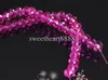 Heet verkoop 1200 stks/partij Hot Pink Facet Crystal Rondelle Kralen 6mm Sieraden DIY Losse Kralen Nieuwe