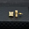 Moda Square Stud Kolczyki dla kobiet Classic Music Cubic Cyrkon Utwór Beton Bouulles d'Oreilles Brincos Hurtownie