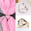 Bufanda de seda de estilo Simple hebilla chal anillo Clip mujeres niñas bufandas tricíclicas hebilla broche para accesorios de joyería de fiesta regalo