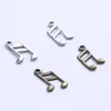 Silver / Koppar Retro Floating Charms Music Symbol Note Pendant Fit Armband Halsband DIY Metall Smycken Making 2000PCS / Parti 1082X