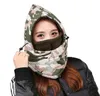 Camouflage Vattentät Full Face Mask Vind Proof Hat Variety Fleece Warmer Motorcykel Cykling Hooded Beanies Caps