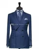 Popularny dwubłodzony drużbki szczytowe spodnie z kurtką lapową krawat groom smoking groomsmen garnitur męski garnitury ślubne oblubieńca241g