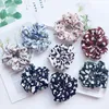 Hair Scrunchies Tie Accesories for Women Girl Ponytail Holder Rope Leopard print Flower Hair scrunchie Hair bands autumn headbands FQ1006B