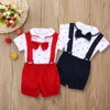 2pcs bébé bébé Boys Berfres à manches courtes roberie Pantalon pour tout-petits est établi des tenues pour enfants fille bébé vêtements roupa infantil2577798