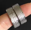 30pcs etch Serenity Prayer "God Grant me ...Stainless steel cross rings wholesale Religion Jewelry Lots