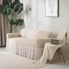 Slipcover PopCorn Plaid Sofa Okładka Tight Wrap All-Inclusive Elastyczna Kanapa Pokrywa z spódnic Fotel / Loveseat Meble Okładki