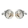 Watch Movement Cufflinks for immovable Stainless Steel Steampunk Gear Watch Mechanism Cuff links for Mens Relojes gemelos8177779