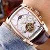 Nouveau Kalpa Grande Tourbillon PF01125401 Phase de lune Automatique HETTER ROSE GOLD BLACK DIAL Noir Montres en cuir pas cher