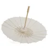 White Bamboo Paper Umbrella Chinese Craft Umbrella Painting Dancing White Paper Umbrellas Bridal Wedding Party Decoration DBC VT045533354