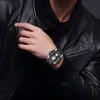 Megir oficial de quartzo homens assiste moda cronógrafo de couro genuíno relógio relógio para homens gentis estudantes do sexo masculino Reloj hombre 2015