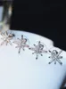 super brillant scintillant ! ins créateur de mode douce étoile mignonne luxe diamants boucles d'oreilles pour femme filles S925 broche en argent