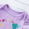 ins baby flicka sjöjungfru tyll tutu klänning kostymer 3 st/set 0-24m nyfödd spädbarn tecknad design bomulls romper kjol småbarn dansdräkter