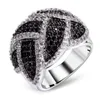 Hip Hop Micro Pave Rhinestone Iced Out Bling Gold Color Ring High Quality Crystal Rock Rings for Men Jewelry Z3N988