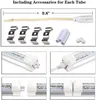 Tubi LED integrati a forma di V bianco caldo 2700K 8ft 8 piedi 72 pollici Bubs LED T8 LED Tube Lights Illuminazione a doppio lato