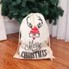 65 * 47cm Julklappspåsar Stor ekologisk hjort Älkväska Storage Xmas Sack Drawstring Bag Reindeers Santa Claus Sack Kids Candy Väskor Lja3136