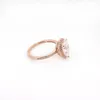 Lujo 18k oro rosa lágrima gota anillo de boda caja original para Pandora 925 plata esterlina lágrima mujeres diseñador conjunto de anillos de joyería