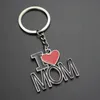 Nieuwe Tassen Sleutelhouder I Love Mom / Dad Jewelry Sleutelhanger Autosleutelhanger voor Vader Moederdag Geschenken Verjaardagscadeau