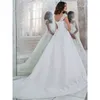 Vestido de Noiva A Line Tulle Bröllopsklänning V Neck Lace Appliques Brud Brudklänningar Korsett Tillbaka 2020 Robe de Mariage