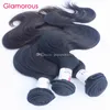 Glamorösa 100 mänskliga hårförlängningar Body Wave 4 Bunds Natural Color Brazilian Weave Glamorous Hair Fashion Style Virgin Human H8723870