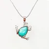 qimoshi collier grenouille en pierre naturelle pendentif 12 pièces unisexe couleur mixte anniversaire cadeau adulte mignon simple collier en gros