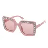 Rhinestone Kids Secreges Square Square Sun Glasses Baby Girls Girls Feminino 95AB267Q