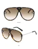 2019 One-piece Sunglasses Metal Frame Oculos De Sol Hot Sale Designer Female Vintage Gradient Sun Glasses Unisex Shades Oculos UV400 5PCS