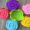 500 pz/lotto 5 cm Rosa Fiore Della Torta Della Muffa Del Budino di Grado Della Torta Del Silicone Della Muffa Del Bigné Della Muffa di Cottura Della Muffa Bakeware RRA2137