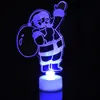 3D-LED-Nachtlichter Lampe Kids Schlafzimmer-Dekor Weihnachtsmann / Schneemann / Handtuch / Weihnachtsbaum-Blitz-Licht-Hochzeitsfest Geschenke
