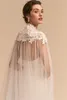 2019 Bohemia Tulle Long High Neck Wedding Cap Cape Lace Veste Bolero Wrap blanc Ivory Femmes ACCESSOIRES DE BRIDAL MADE MADE2384670