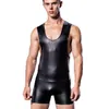 New Men's Sports Vest Suspension Pants Lacquer Leather Underwear Fitness Yoga Tights Running Sportwear Wrestling Suit