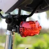 Lighting Led Red Warn Bicycle Taillight Attract In Night Riding 5 Leds Battery Power Bike Accessories Lamp