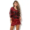 Hallo528Shop # 29 Dames T-shirt Sequin Tops voor Dames Party - Bar DS Kostuums Singer Performance Dance Clothes Hip Hop Jurk