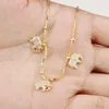 象のチャームブレスレットダイヤモンドかわいい小フレッシュデザイナーアクセサリー女性のための宝石類の誕生日記念日18Kゴールドブレスレットギフト