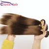 Great Texture #4 Peruvian Virgin Human Hair Weave Bundles 3pcs Colored Dark Brown Silk Straight Natural extensiones de cabello Extensions