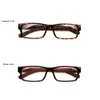 Wholesale-MINCL / GIMMAXスクエアフレームメガネビンテージブラックレザー眼鏡フランパプレーンガラス眼鏡