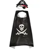 barn piratkape kappa hjälte teman presenterar halloween pojkar pirat cosplay kappor klä upp barn ridderparty pirtates capes kostym