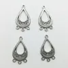 Lot 100 pièces goutte d'eau antique argent breloques pendentifs bijoux bricolage pour collier Bracelet boucles d'oreilles Style rétro 27*15mm