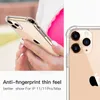 Shockproof Clear Phone Cases for iPhone 14 13 12 Pro MAx 11 XR 8 7 Plus Samsung S23 A32 Anti Fingerprint Corner Protection Transparent Back Cover izeso