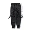 Taktisk Paratrooper Hip Hop Joggers Män Black Harem Byxor Multi-Pocket Ribbons Man Sweatpants Streetwear Casual Pants M-3XL