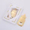 Flasköppnare Golden Nurser Bottle Opener Gold Feeding Bottle Ölöppnare För Baby Shower Retur Gåvor för Gästsouvenirer