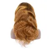 Cabelo virgem brasileiro 13x4 peruca frontal de renda 1b/30 ombre p￪lo humano onda corporal perucas 12-32 polegadas 1b 30