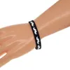 1pc snor siliconen rubberen polsband trendy decoratie-logo gevuld in kleur Zachte en flexibele 2 kleuren